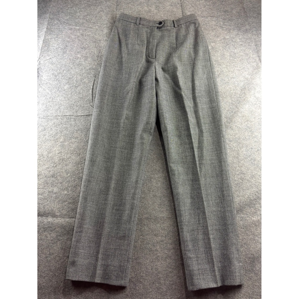 Carlisle Grey Wool‎ Blend High Waisted Straight Leg Dress Pants Womens Size 8